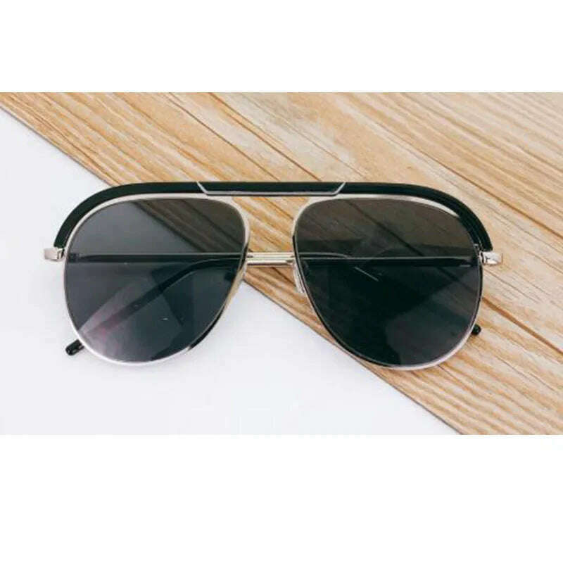 Pilot Designer Oversized Sunglasses Luxury Brand Shades For Women Trendy White Glasses Vintage Retro Sun Glasses Mirror Oculos - KIMLUD