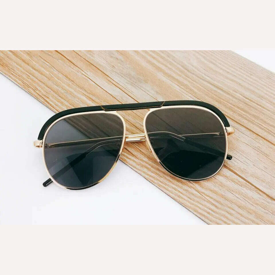 Pilot Designer Oversized Sunglasses Luxury Brand Shades For Women Trendy White Glasses Vintage Retro Sun Glasses Mirror Oculos - KIMLUD