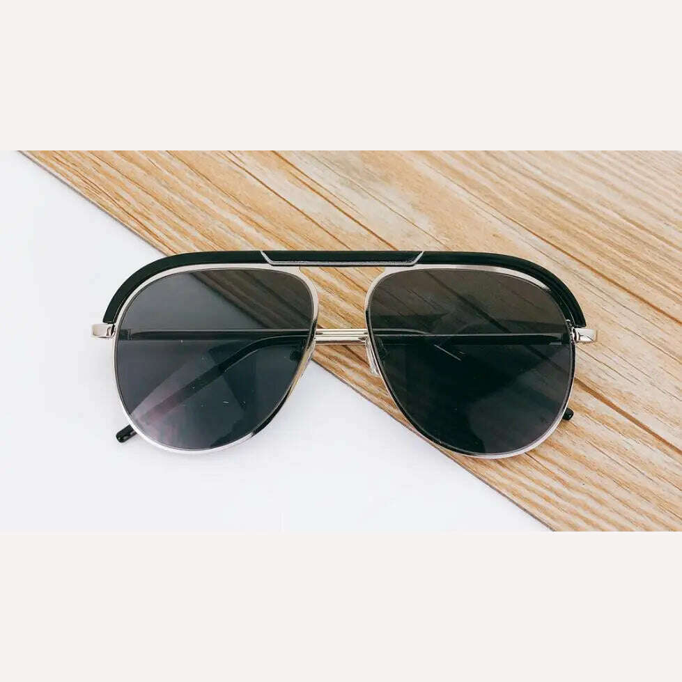 Pilot Designer Oversized Sunglasses Luxury Brand Shades For Women Trendy White Glasses Vintage Retro Sun Glasses Mirror Oculos - KIMLUD