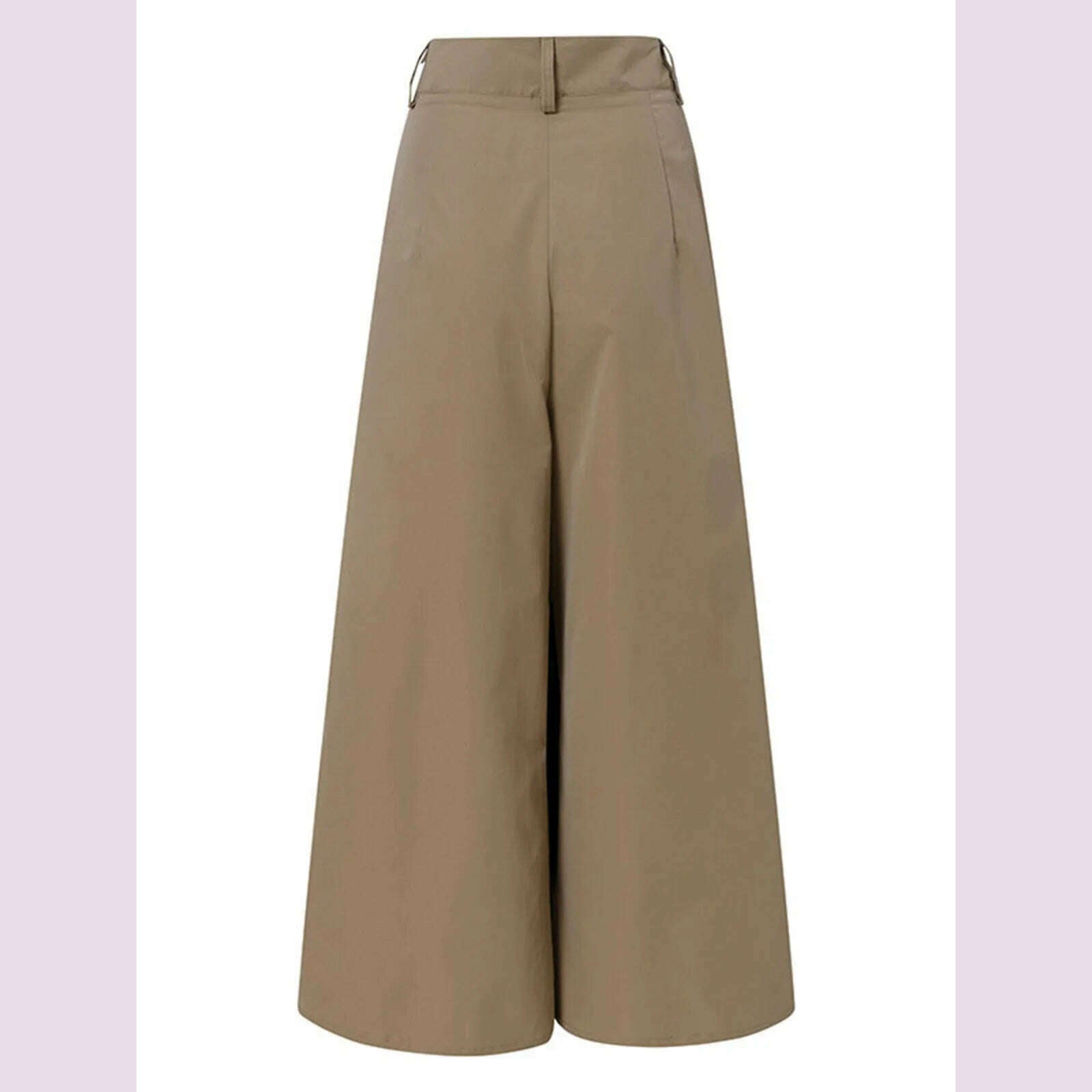 Plus Size 5XL VONDA Elegant Women Wide Leg Pants 2024 Casual Solid Color Long Trousers Loose Pockets Fashion High Waist Pantalon - KIMLUD