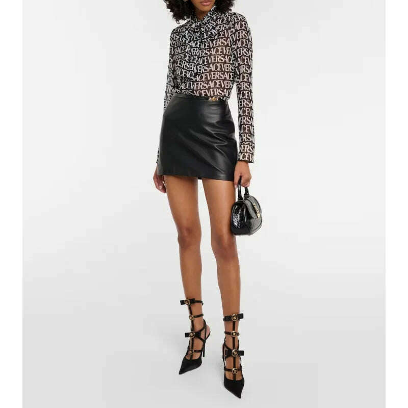 Pointed Bow, Hollowed Out Belt Buckle, Solid Color Sexy Banquet Sandals, Toe Wrapped Thin High Heels, Metal Decorative Sandals - KIMLUD
