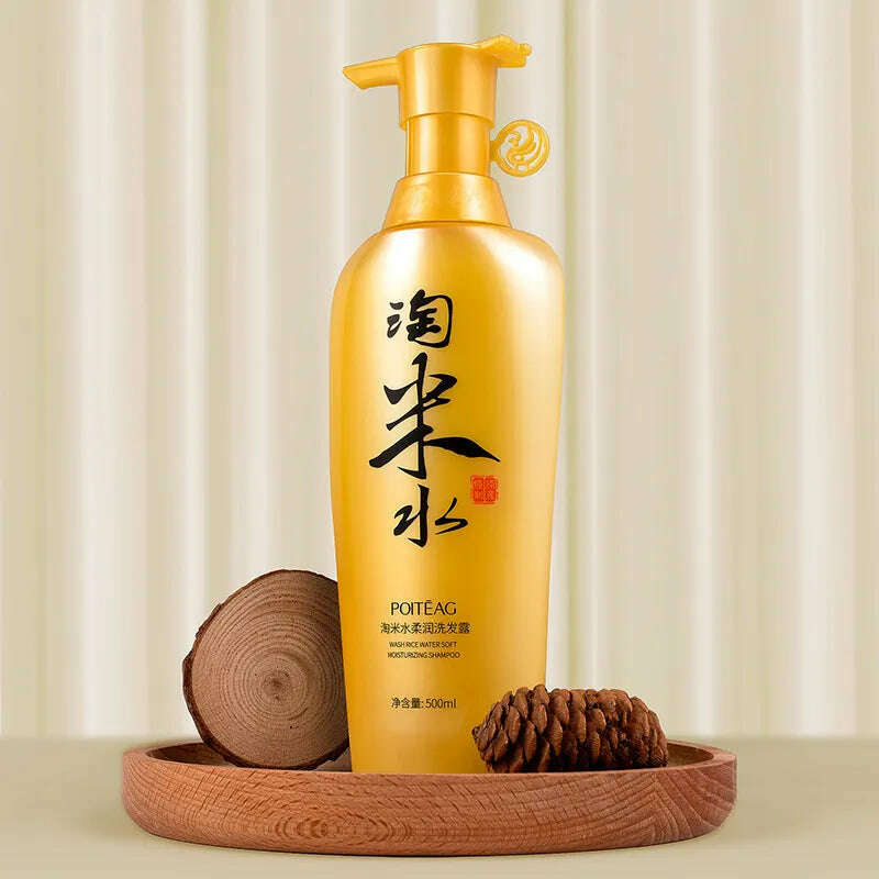 KIMLUD, POITEAG China Tradition Wash Rice Water Shampoo Black Rice Milk Hair Care Oil-control Itching Conditioning Treatment 500ml, Default Title, KIMLUD APPAREL - Womens Clothes