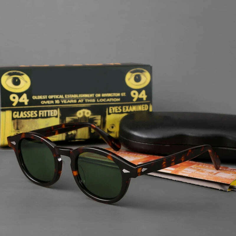 Polarized Sunglasses Men Brand Lemtosh Johnny Depp Sun Glasses Lens Woman Luxury Vintage Acetate Driver's Shade - KIMLUD