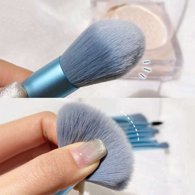 KIMLUD, Portable 8Pcs Eyeshadow Foundation Blending Makeup Brush Soft Fluffy Cosmetics Concealer Makeup Brush Professional Make Up Tool, KIMLUD Womens Clothes