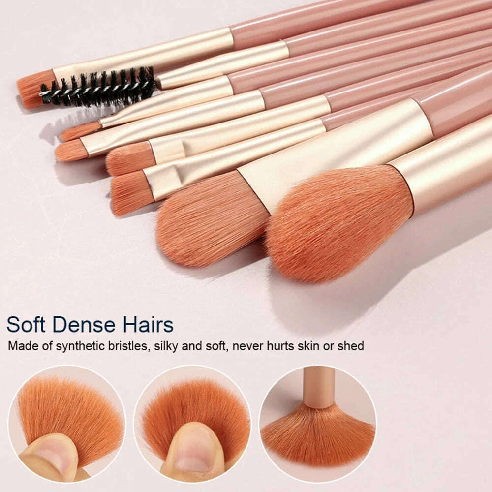 KIMLUD, Portable 8Pcs Eyeshadow Foundation Blending Makeup Brush Soft Fluffy Cosmetics Concealer Makeup Brush Professional Make Up Tool, KIMLUD Womens Clothes