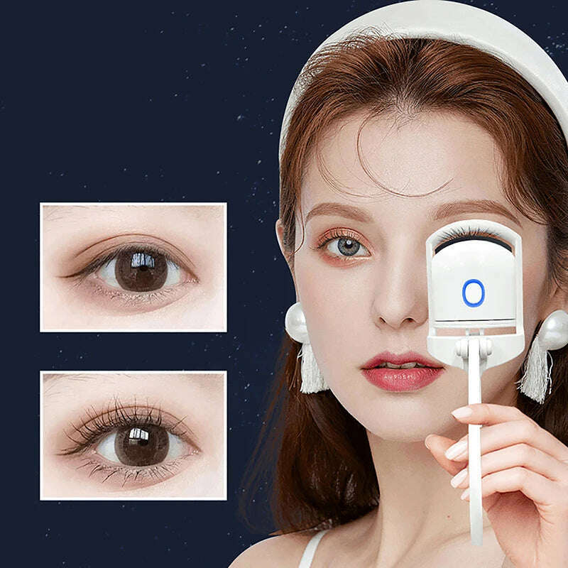 Portable Eye Lash Perm Shaping And Lasting Curling Thermal Eyelash Clip Electric Eyelash Curler USB Charging Model Fast Heating - KIMLUD