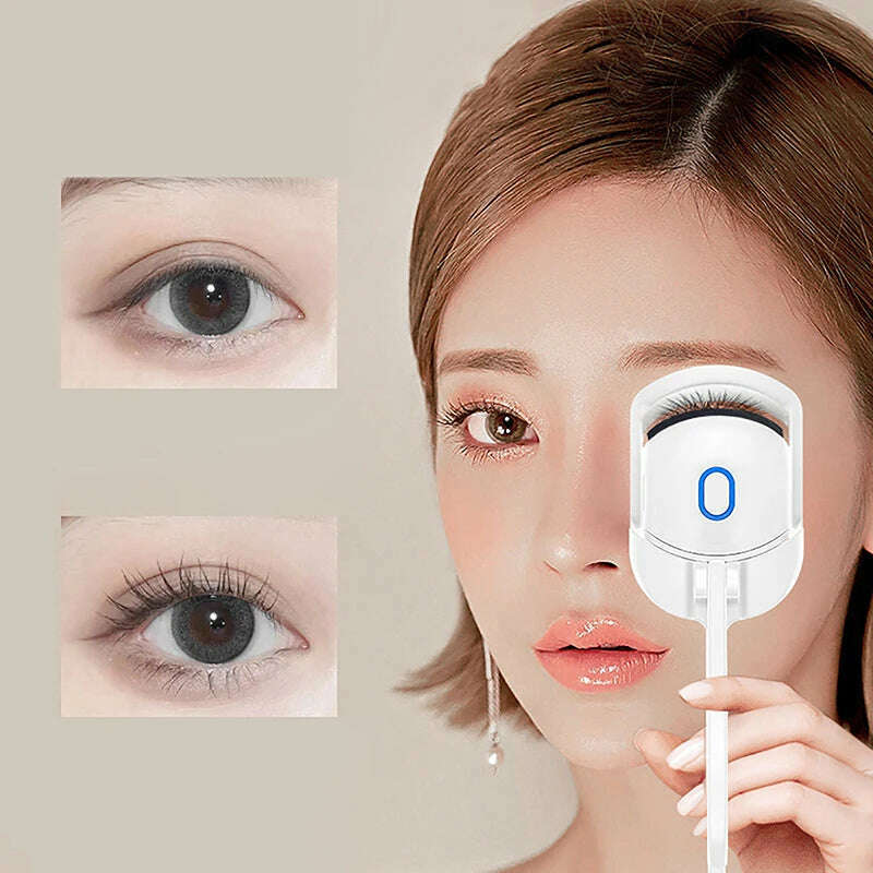 Portable Eye Lash Perm Shaping And Lasting Curling Thermal Eyelash Clip Electric Eyelash Curler USB Charging Model Fast Heating - KIMLUD