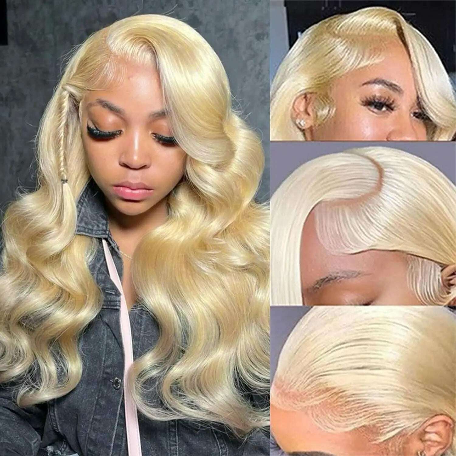 KIMLUD, 30 Inch 613 Honey Blonde Body Wave 13x6 HD Transparent Lace Frontal Wigs Brazilian Human Hair 180% Density Water Wave For Women, KIMLUD Women's Clothes
