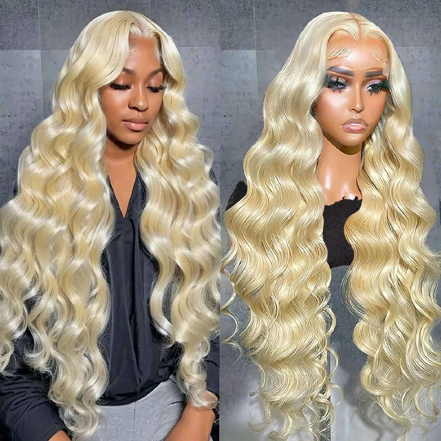 KIMLUD, 613 Lace Front Wig Human Hair 13x6 HD Blonde Lace Front Wigs Human Hair Pre Plucked 180% Density Body Wave Wigs For Women, 613 lace wig / 38inches / 180%, KIMLUD Women's Clothes