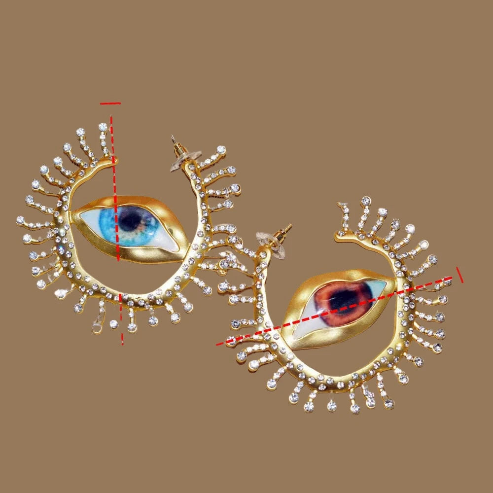 Baroque Style Vintage Alloy Big Eyes Dangle Earrings For Women Jewelry New Arrival Fashion Exaggerated Lady Ears' Accessories - KIMLUD