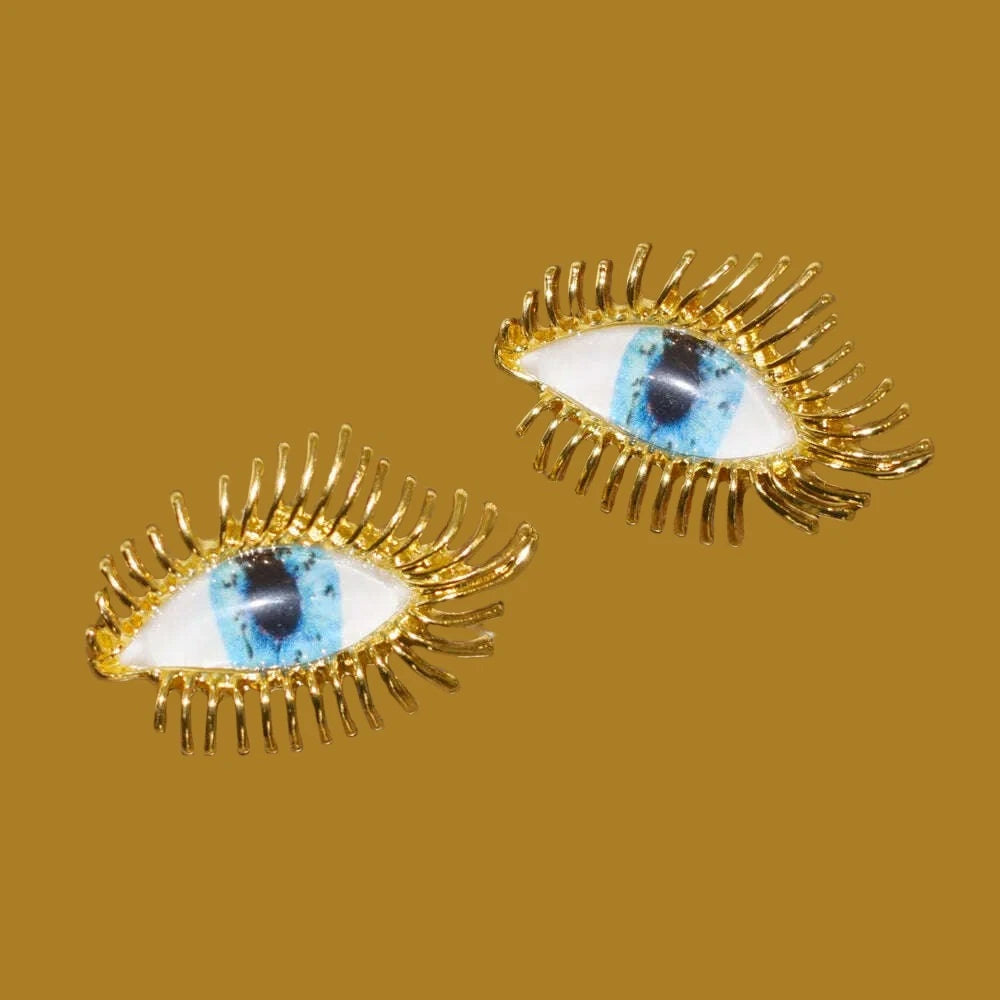 Baroque Style Vintage Alloy Big Eyes Dangle Earrings For Women Jewelry New Arrival Fashion Exaggerated Lady Ears' Accessories - KIMLUD