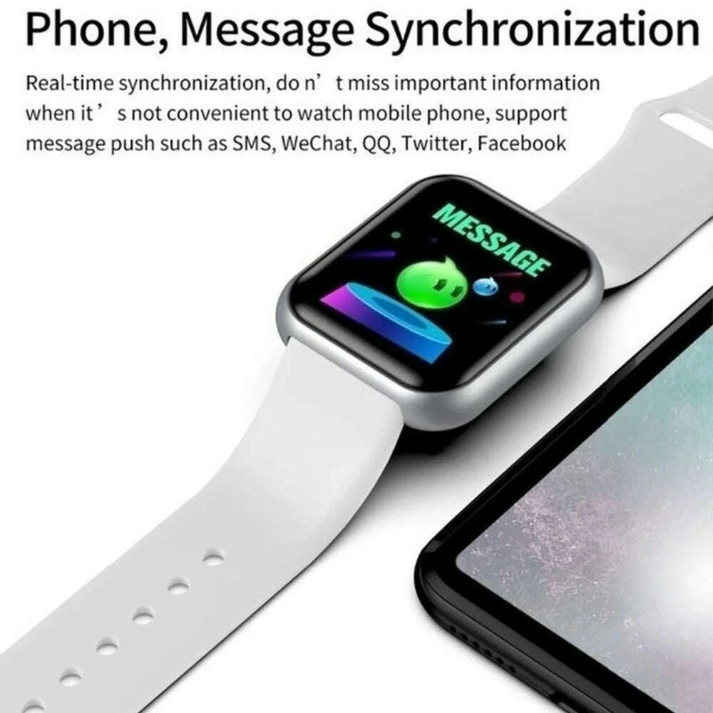 D20Pro Smart Watch Men Women Fitness Tracker Watch Sport Heart Rate Blood Pressure Monitor Waterproof Smartwatch for Android IOS - KIMLUD