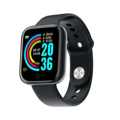 D20Pro Smart Watch Men Women Fitness Tracker Watch Sport Heart Rate Blood Pressure Monitor Waterproof Smartwatch for Android IOS - KIMLUD