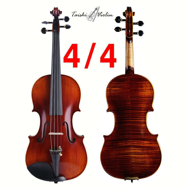 KIMLUD, Handmade Violin Classcical Professional Performance For Child Or Adult 3/4 4/4 Violin Send Violin Case, Rosin Violino, Black, KIMLUD Womens Clothes