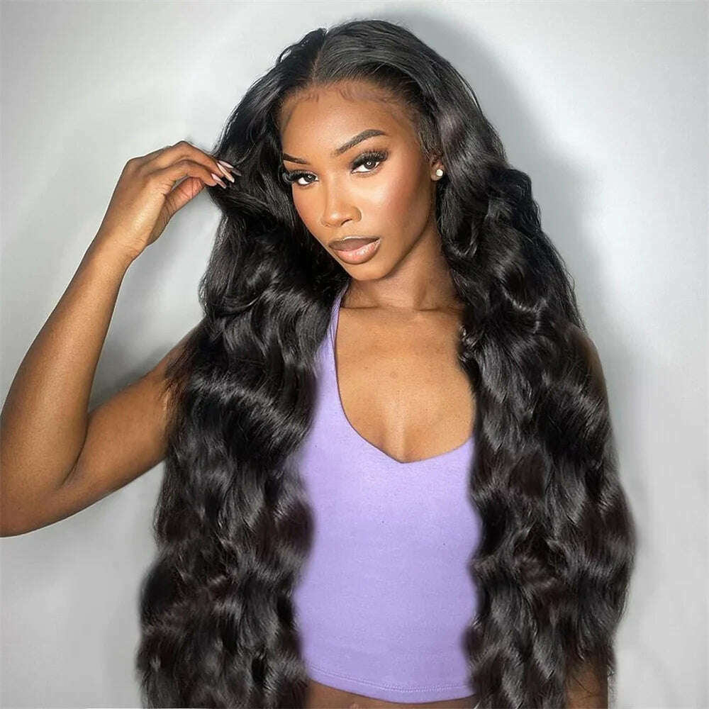 KIMLUD, Highlight Ombre Lace Front Wig Human Hair Pre Plucked Straight With Baby Hair 13X4 HD 4/27 Colored Wigs For Woman 180% Density, natural black wig / 22INCHES / 180%, KIMLUD Women's Clothes