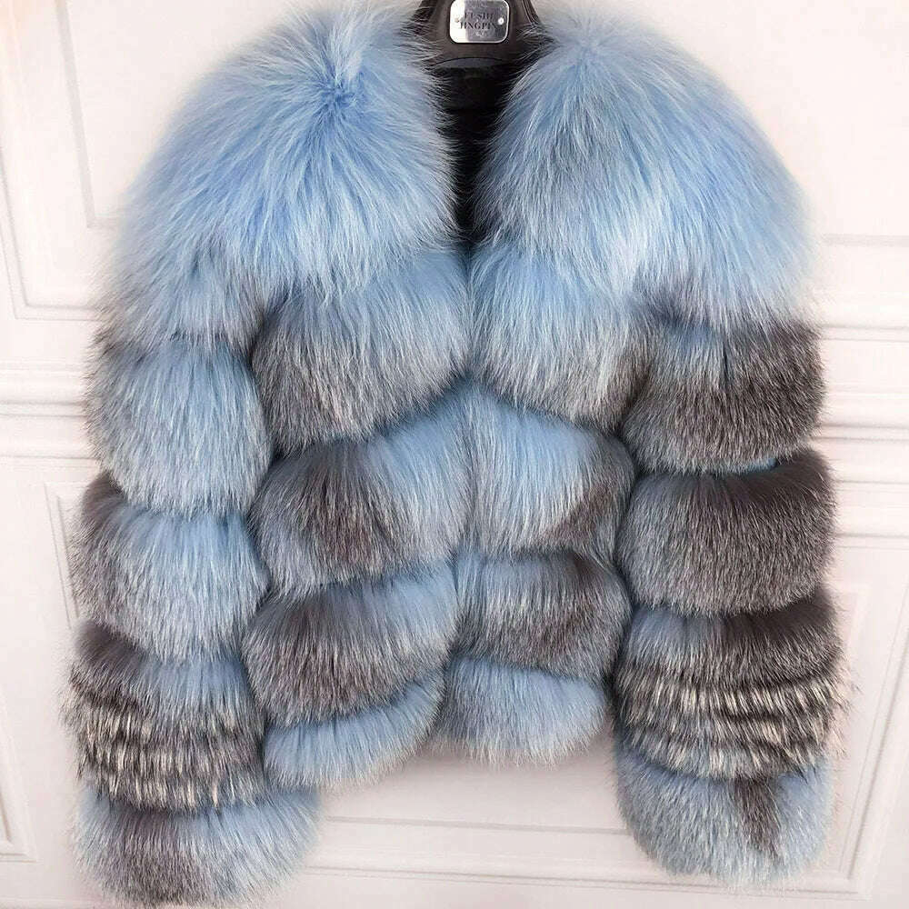 KIMLUD, YOLOAgain Winter Autumn Warm Real Fox Fur Coat Women Outerwear, AS SHOWN / M, KIMLUD APPAREL - Womens Clothes