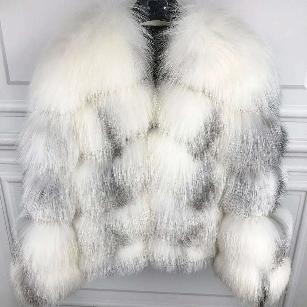 KIMLUD, YOLOAgain Winter Autumn Warm Real Fox Fur Coat Women Outerwear, AS SHOWN 4 / M, KIMLUD APPAREL - Womens Clothes