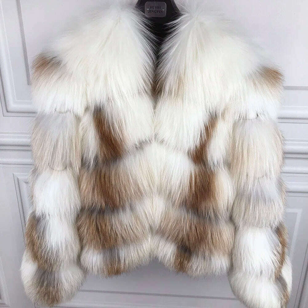 KIMLUD, YOLOAgain Winter Autumn Warm Real Fox Fur Coat Women Outerwear, AS SHOWN 3 / M, KIMLUD APPAREL - Womens Clothes