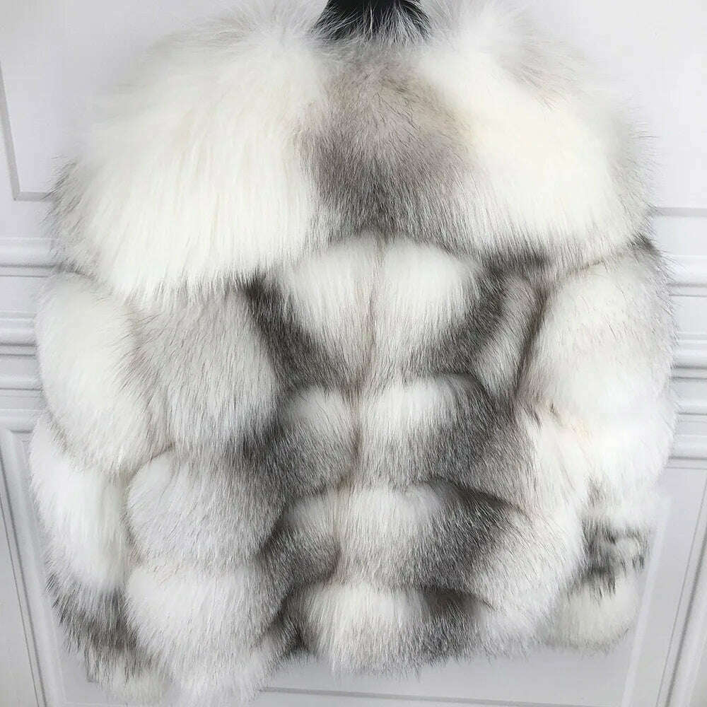 KIMLUD, YOLOAgain Winter Autumn Warm Real Fox Fur Coat Women Outerwear, KIMLUD Women's Clothes