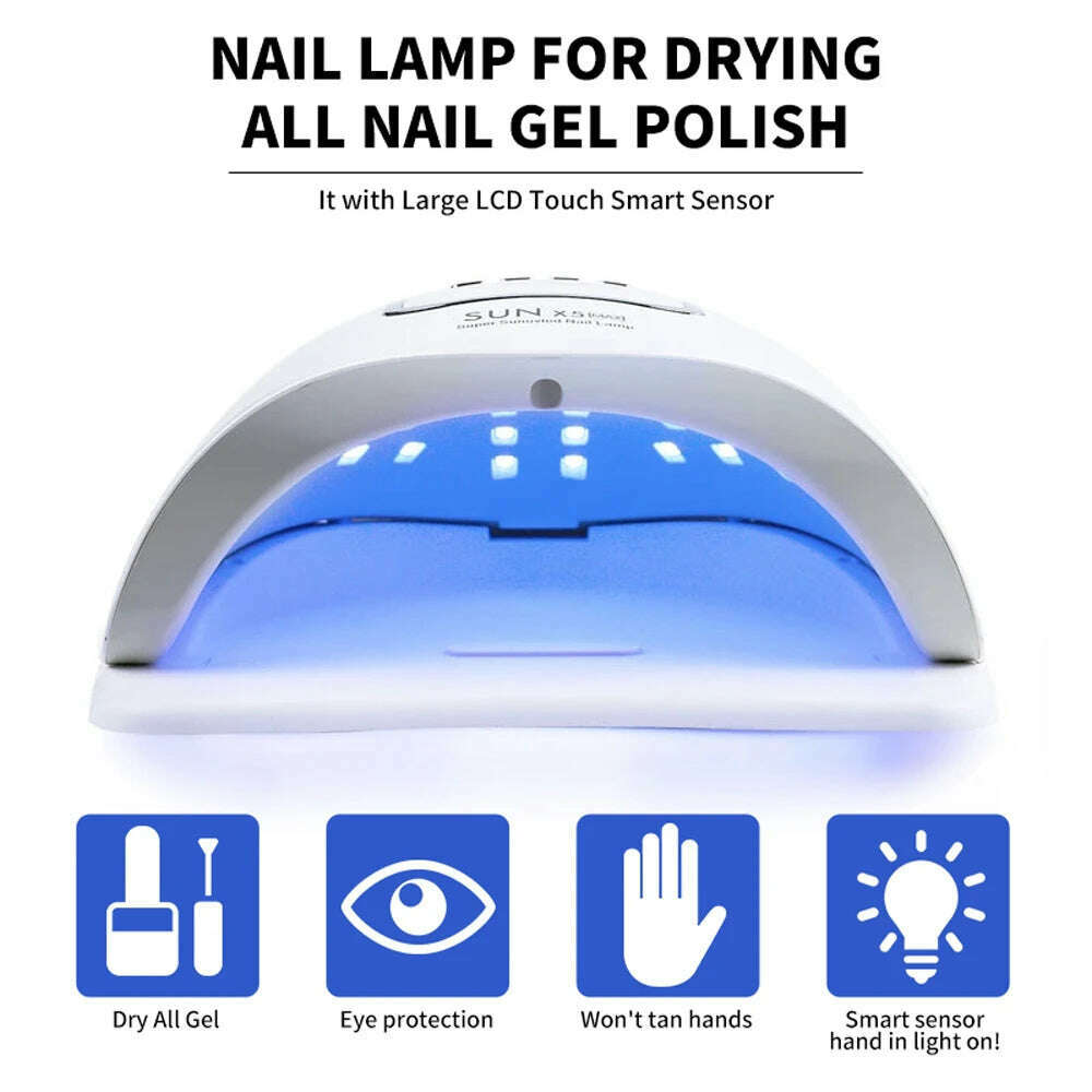 Professional Nail Dryer Infrared Sensor Manicure Nail Light for Fast Curing of All Gel Nail Polish Nail Dryer Salon Tool - KIMLUD