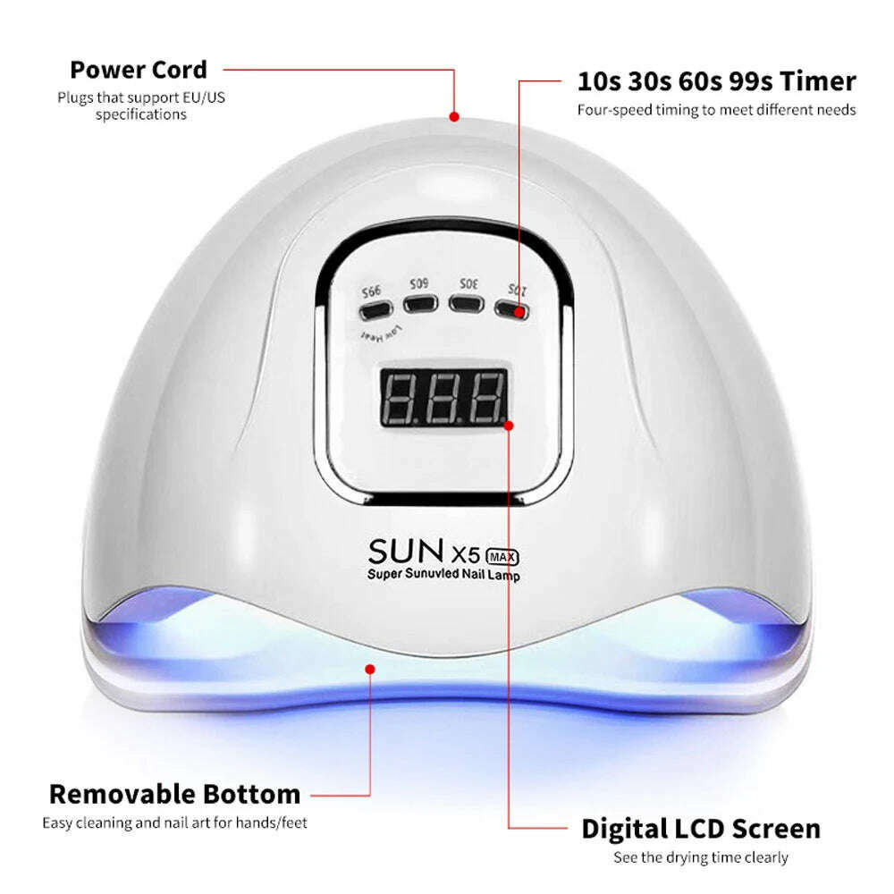Professional Nail Dryer Infrared Sensor Manicure Nail Light for Fast Curing of All Gel Nail Polish Nail Dryer Salon Tool - KIMLUD