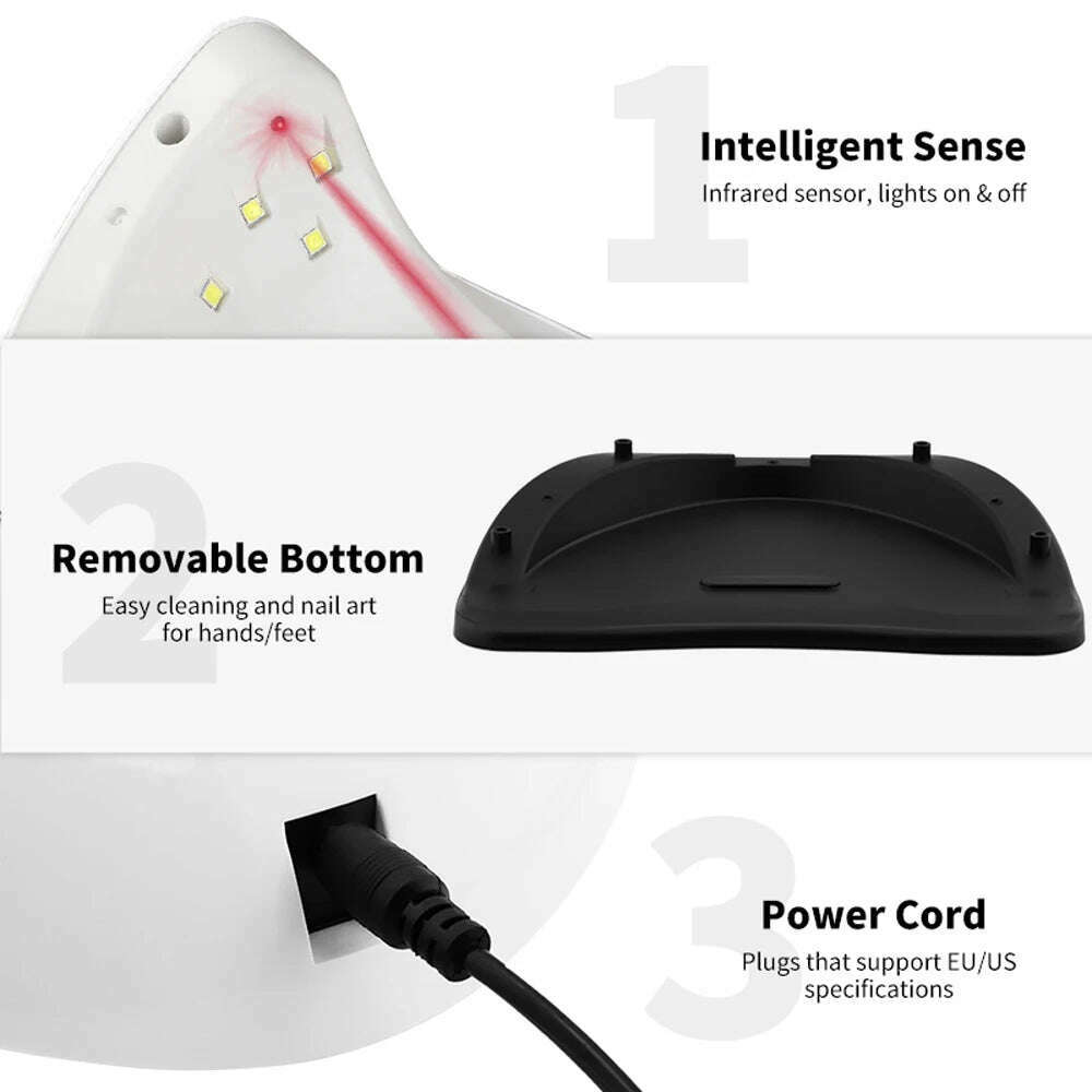 Professional Nail Dryer Infrared Sensor Manicure Nail Light for Fast Curing of All Gel Nail Polish Nail Dryer Salon Tool - KIMLUD