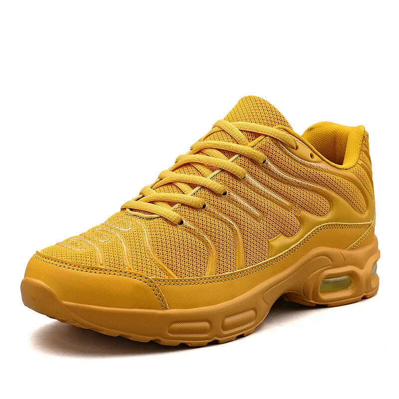 KIMLUD, Professional Running Shoes For Men Lightweight Men's Designer Mesh Sneakers Lace-Up Male Outdoor Sports Tennis Shoes, Yellow / 44, KIMLUD APPAREL - Womens Clothes