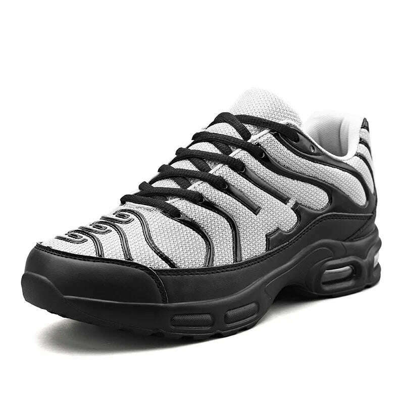 KIMLUD, Professional Running Shoes For Men Lightweight Men's Designer Mesh Sneakers Lace-Up Male Outdoor Sports Tennis Shoes, BlackWhite / 43, KIMLUD APPAREL - Womens Clothes
