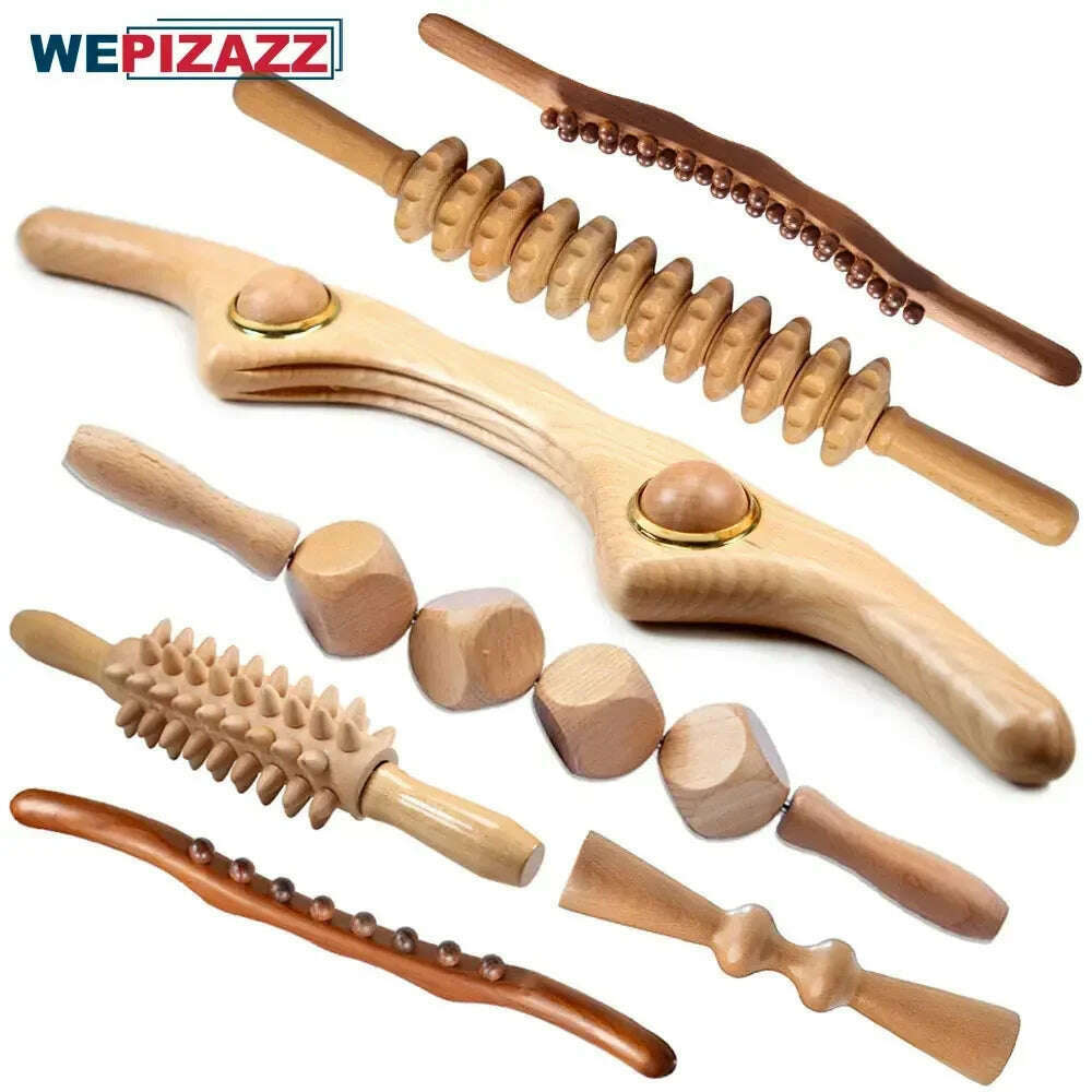 KIMLUD, Professional Wood Therapy Massage Tools, Maderoterapia Kit for Anticellulite, Gua Sha Tools for Body Shaping, Muscle Pain Relief, KIMLUD Womens Clothes