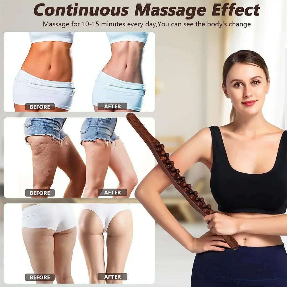 KIMLUD, Professional Wood Therapy Massage Tools, Maderoterapia Kit for Anticellulite, Gua Sha Tools for Body Shaping, Muscle Pain Relief, KIMLUD Womens Clothes