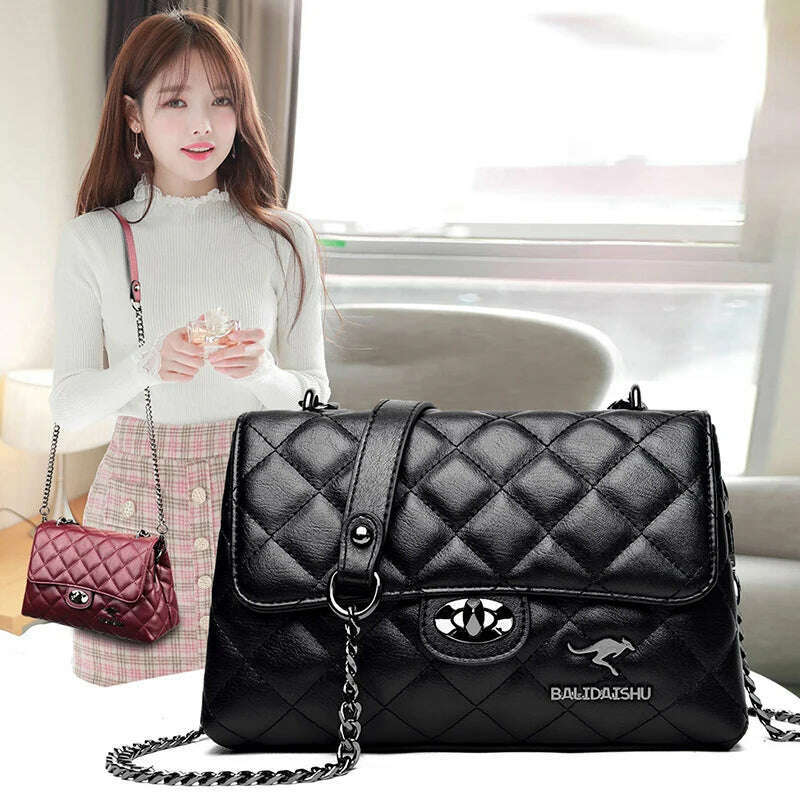 PU Leather Shoulder Bag For Women 2021 Summer Armpit Crossbody bag Lady Handbags Female Solid Color Travel Tote - KIMLUD