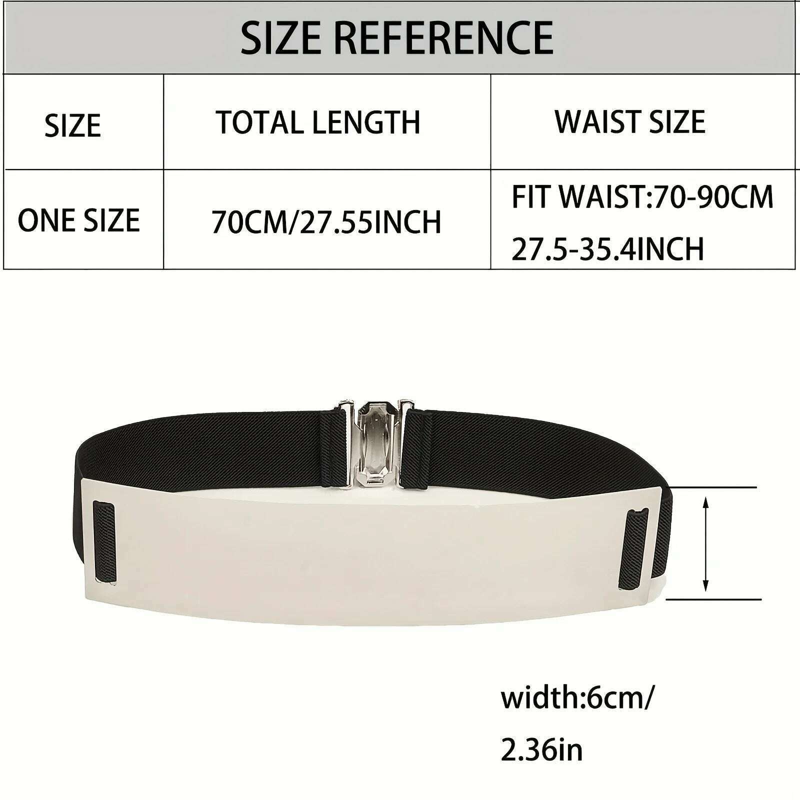 KIMLUD, Punk-Elegant Metallic Glossy Wide Belt Waistband - Perfect for Y2K Dresses & Girdles!, KIMLUD Womens Clothes