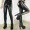 Punk Rock Imitation Leather Pencil Leggings Strap Imitation Leather Pants Leggings for Women Trousers Women - KIMLUD