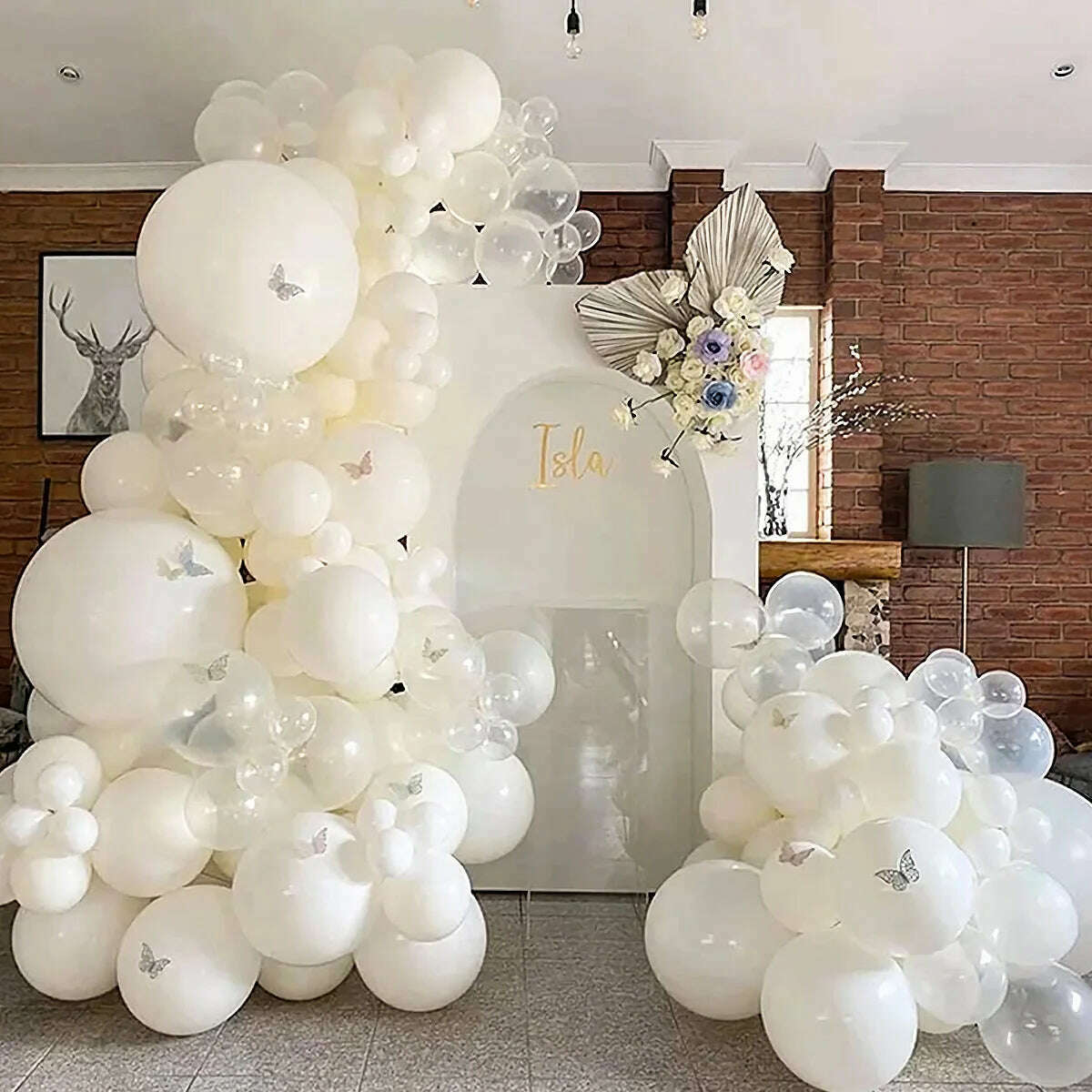 KIMLUD, Pure White Balloon Garland Arch Kit Transparent Latex Baloon Wedding Birthday Party Decoration Kids Baby Shower Ballons, KIMLUD Womens Clothes