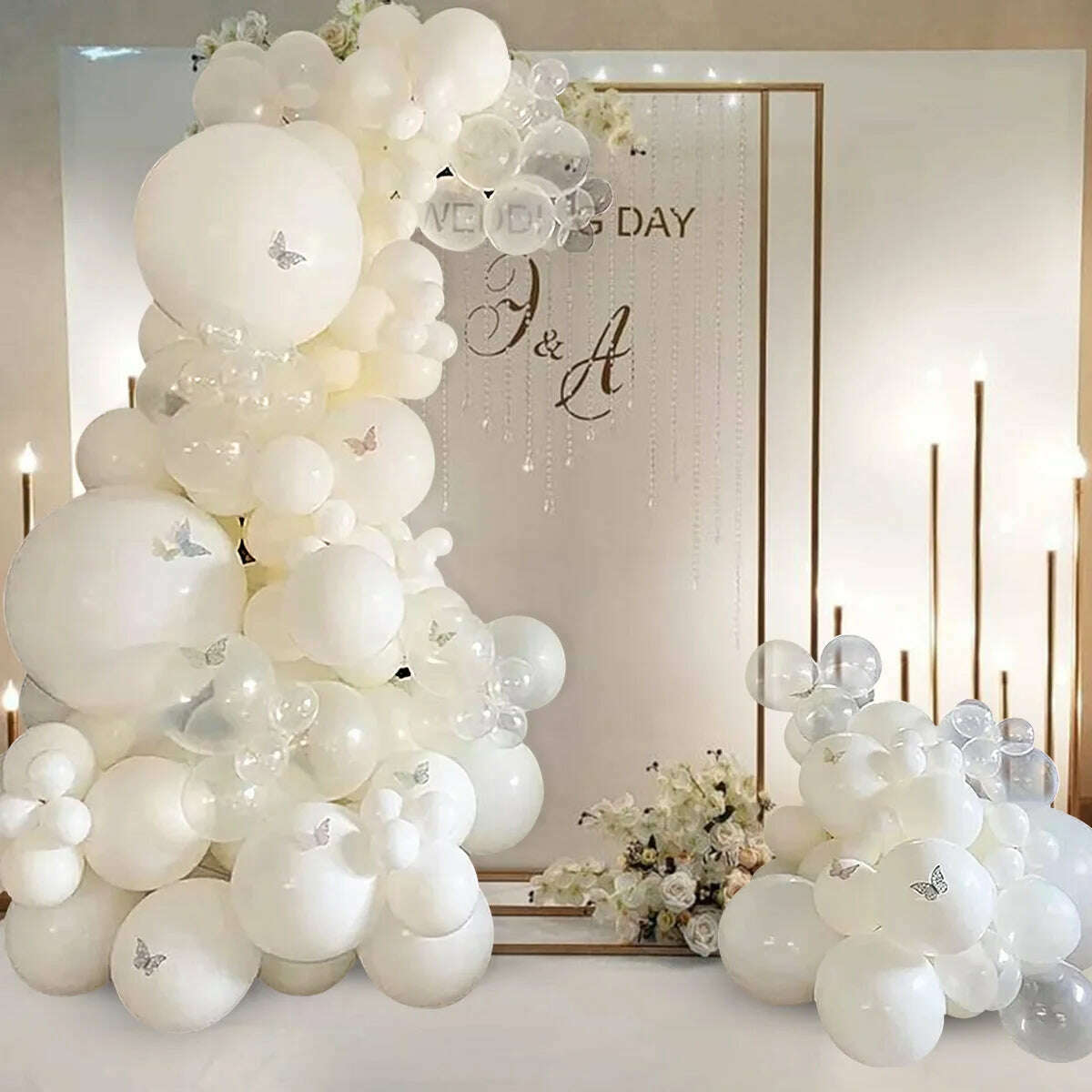 Pure White Balloon Garland Arch Kit Transparent Latex Baloon Wedding Birthday Party Decoration Kids Baby Shower Ballons - KIMLUD