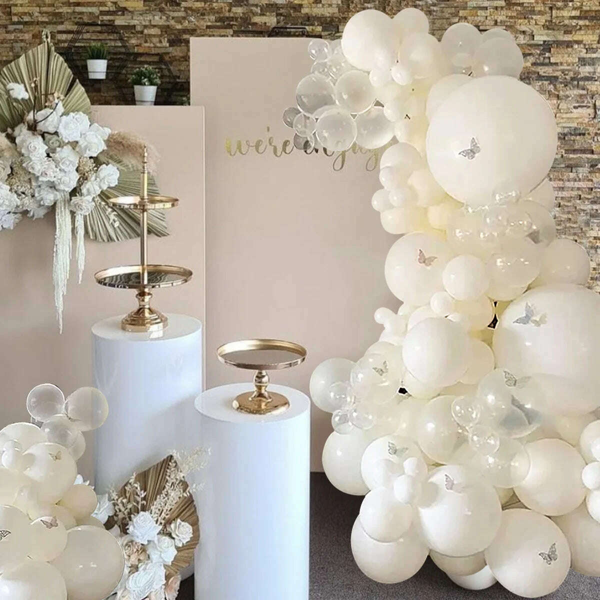 Pure White Balloon Garland Arch Kit Transparent Latex Baloon Wedding Birthday Party Decoration Kids Baby Shower Ballons - KIMLUD