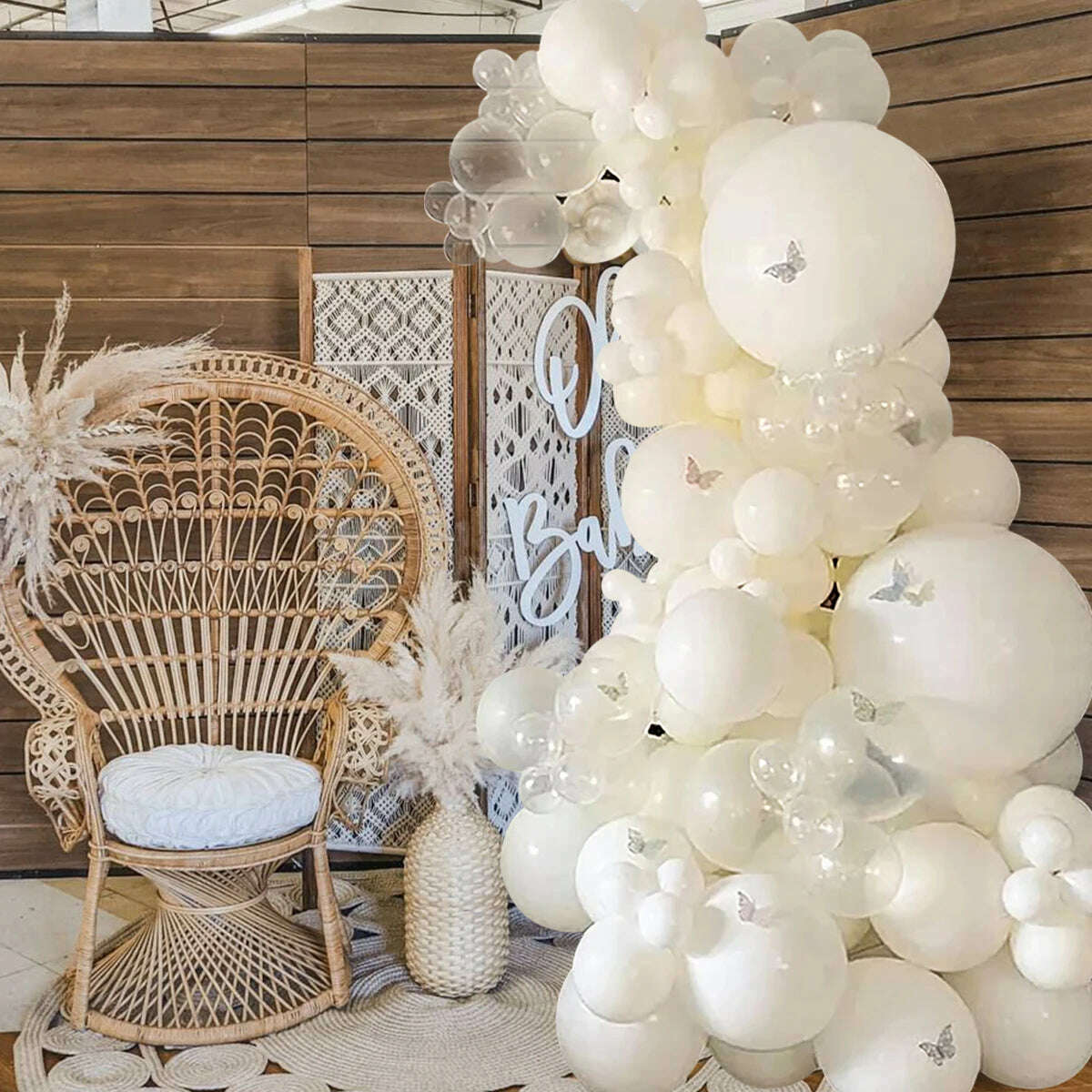 Pure White Balloon Garland Arch Kit Transparent Latex Baloon Wedding Birthday Party Decoration Kids Baby Shower Ballons - KIMLUD
