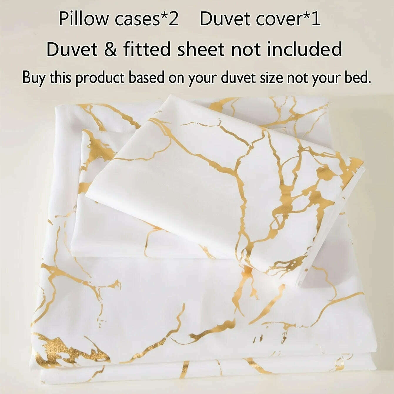 Queen Bedding Duvet Cover Set White Marble Printed 3 Piece Luxury Microfiber Down Comforter Quilt Cover with Zipper Closure - KIMLUD