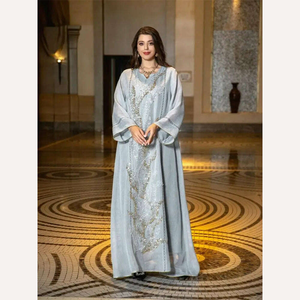 KIMLUD, Ramadan Eid Abaya Turkey Islam Arabic Muslim Long Dress Kebaya African Dresses For Women Clothing Robe Musulmane Femme Vestidos, KIMLUD Womens Clothes