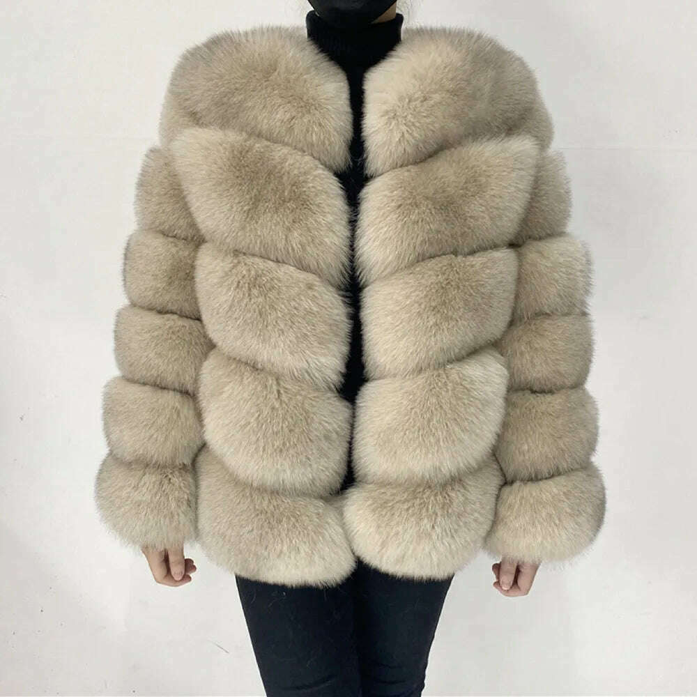 KIMLUD, Real fur coats Women Natural Real Fur Jackets Vest Winter Outerwear Women fox fur coat high quality fur Clothes, KIMLUD Womens Clothes