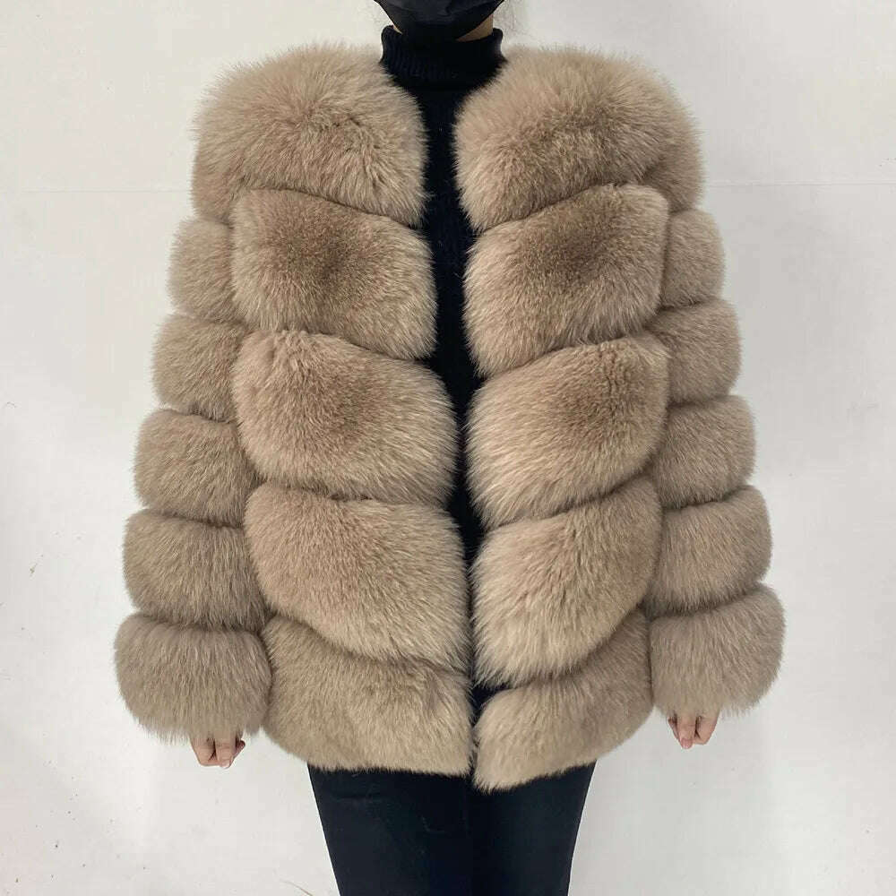KIMLUD, Real fur coats Women Natural Real Fur Jackets Vest Winter Outerwear Women fox fur coat high quality fur Clothes, KIMLUD Womens Clothes