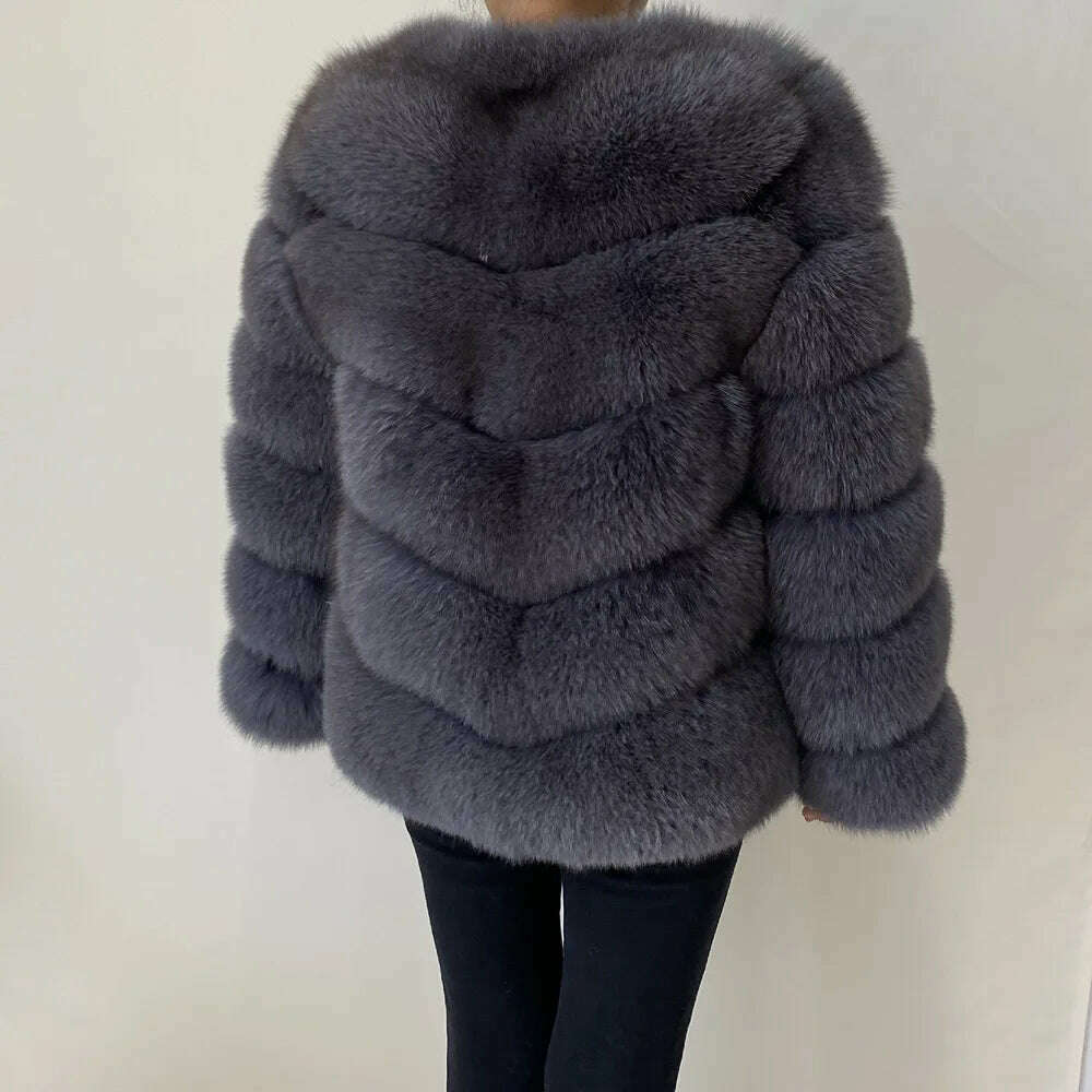 KIMLUD, Real fur coats Women Natural Real Fur Jackets Vest Winter Outerwear Women fox fur coat high quality fur Clothes, KIMLUD Womens Clothes