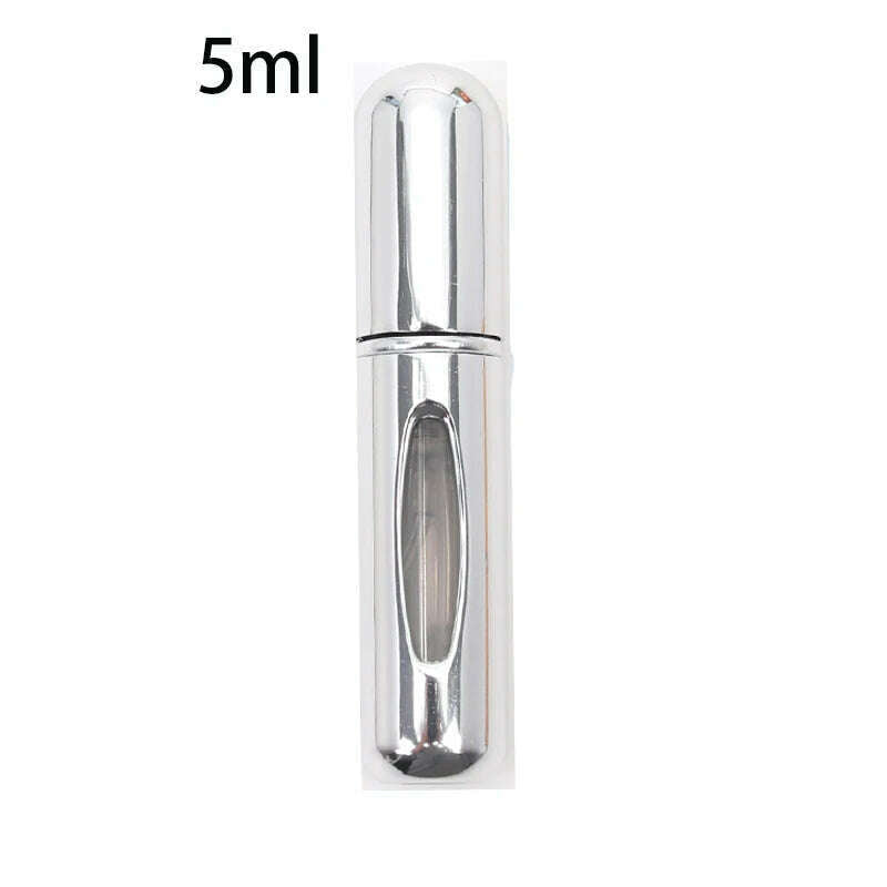 KIMLUD, Refillable Mini Perfume Bottle Portable Cosmetic Bottle Spray Bottle Atomizer Spray Container Travel Refillable Bottles 8ml /5ml, 5ml Bright Sliver, KIMLUD APPAREL - Womens Clothes