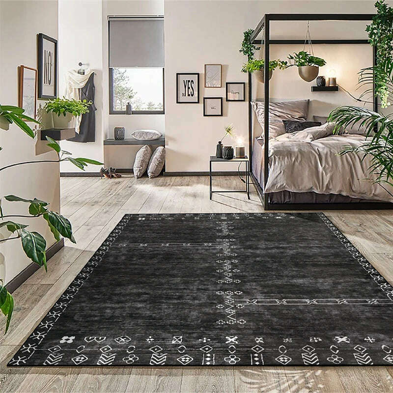 KIMLUD, Retro Art Minimalist Rug Luxury Large Area Living Room Carpet Comfortable Refreshing Bedroom Carpets Tapis Alfombra Tapete ковер, KIMLUD Women's Clothes