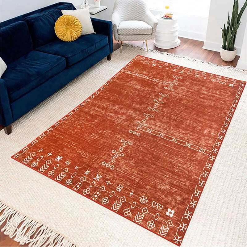 KIMLUD, Retro Art Minimalist Rug Luxury Large Area Living Room Carpet Comfortable Refreshing Bedroom Carpets Tapis Alfombra Tapete ковер, KIMLUD Womens Clothes