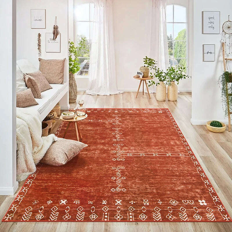 KIMLUD, Retro Art Minimalist Rug Luxury Large Area Living Room Carpet Comfortable Refreshing Bedroom Carpets Tapis Alfombra Tapete ковер, KIMLUD Womens Clothes