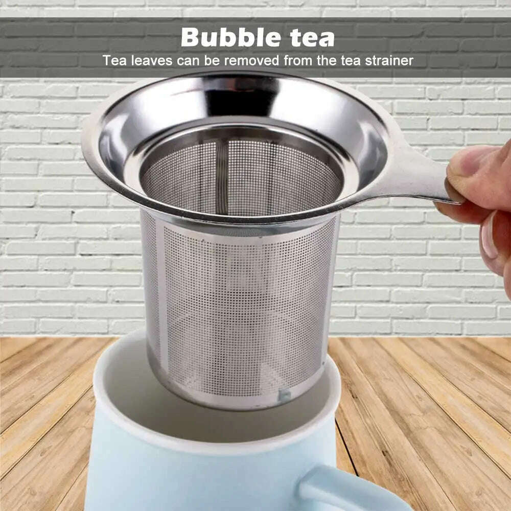 Reusable Stainless Steel Coffee Filter Paperless Coffee Maker Strainer Double Fine Mesh Basket for Loose Tea Ground Coffee - KIMLUD