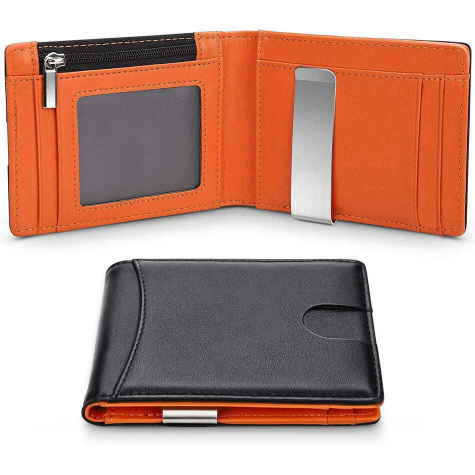 Rfid Business Card Holder Smart Wallets for Men Carbon Fiber Slim Thin Minimalist Wallet Custom Personalized Gift EDC - KIMLUD