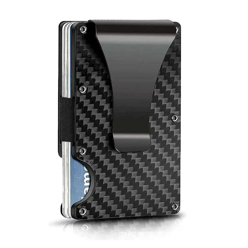 RFID Clip Metal Wallet Blocking Aluminum Minimalist Credit Card Holder Money Wallets 2024 All Color Slim Business Bank Id Case - KIMLUD