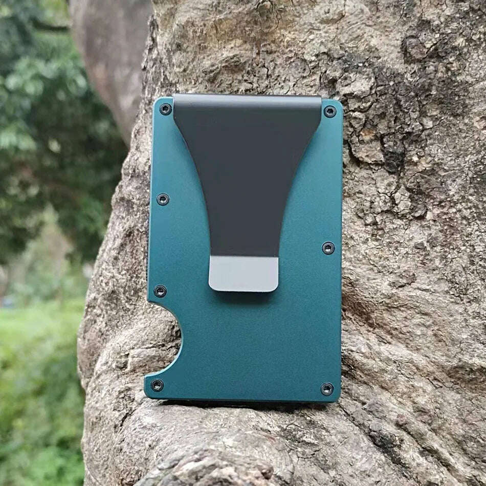 RFID Clip Metal Wallet Blocking Aluminum Minimalist Credit Card Holder Money Wallets 2024 All Color Slim Business Bank Id Case - KIMLUD